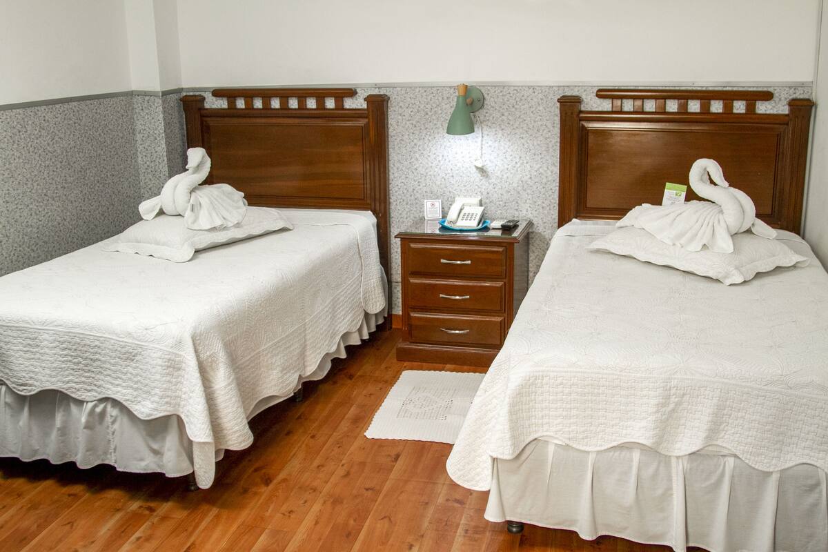 Habitación económica con 2 camas individuales, 1 habitación | Edredones de plumas, wifi gratis, mobiliario individual y ropa de cama