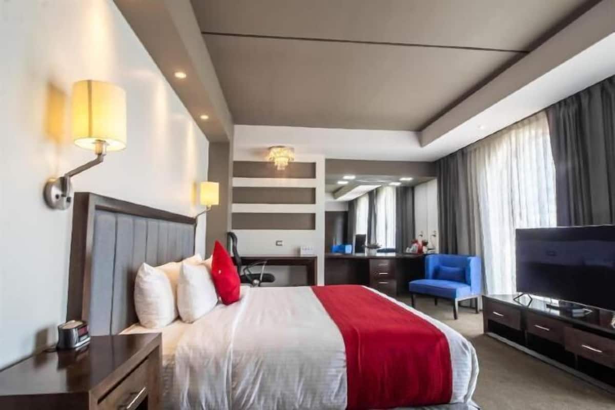 Minibar, in-room safe, desk, laptop workspace