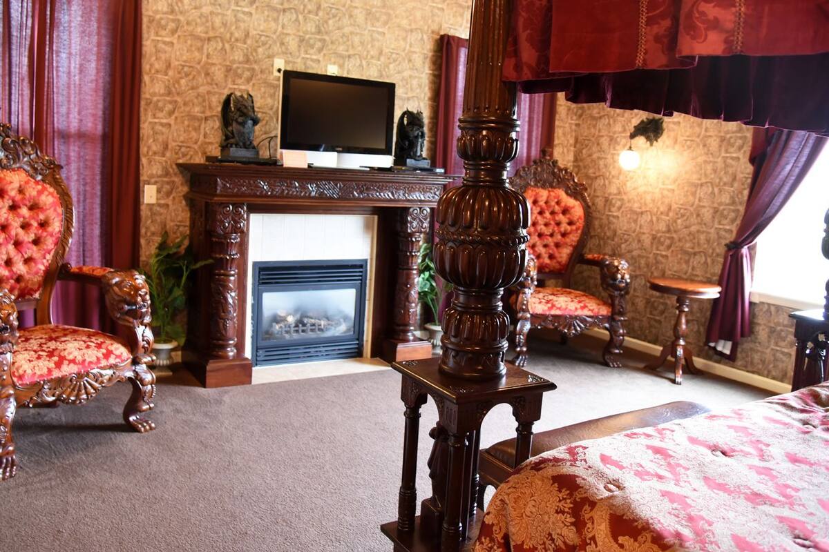 Luxury-Suite, 1 King-Bett, barrierefrei, Kamin
