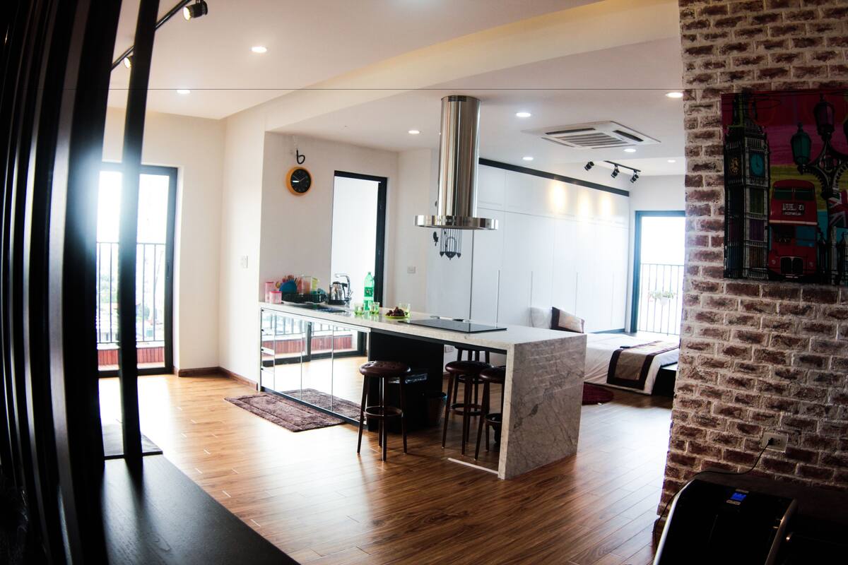Apartamento (Oyster) | Cozinha americana privada | Cafeteira/chaleira, chaleira elétrica
