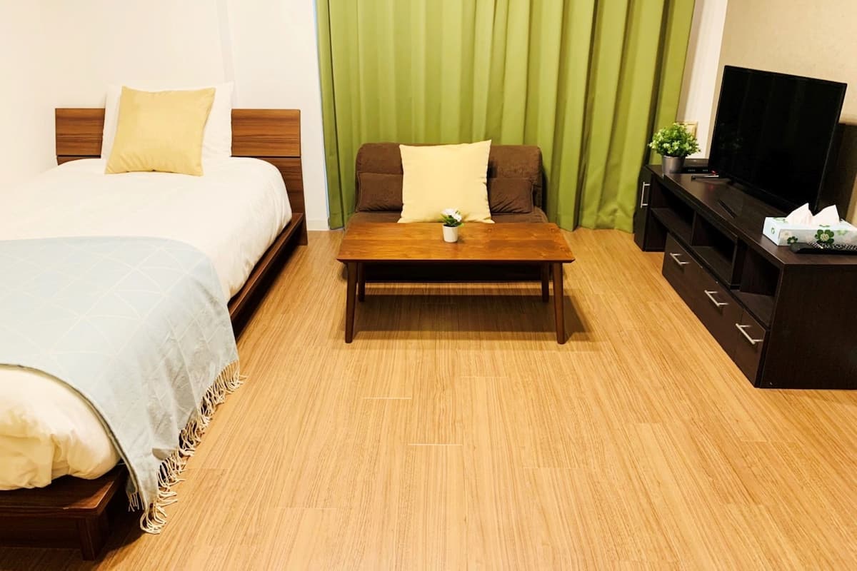 Blackout curtains, iron/ironing board, free WiFi, bed sheets