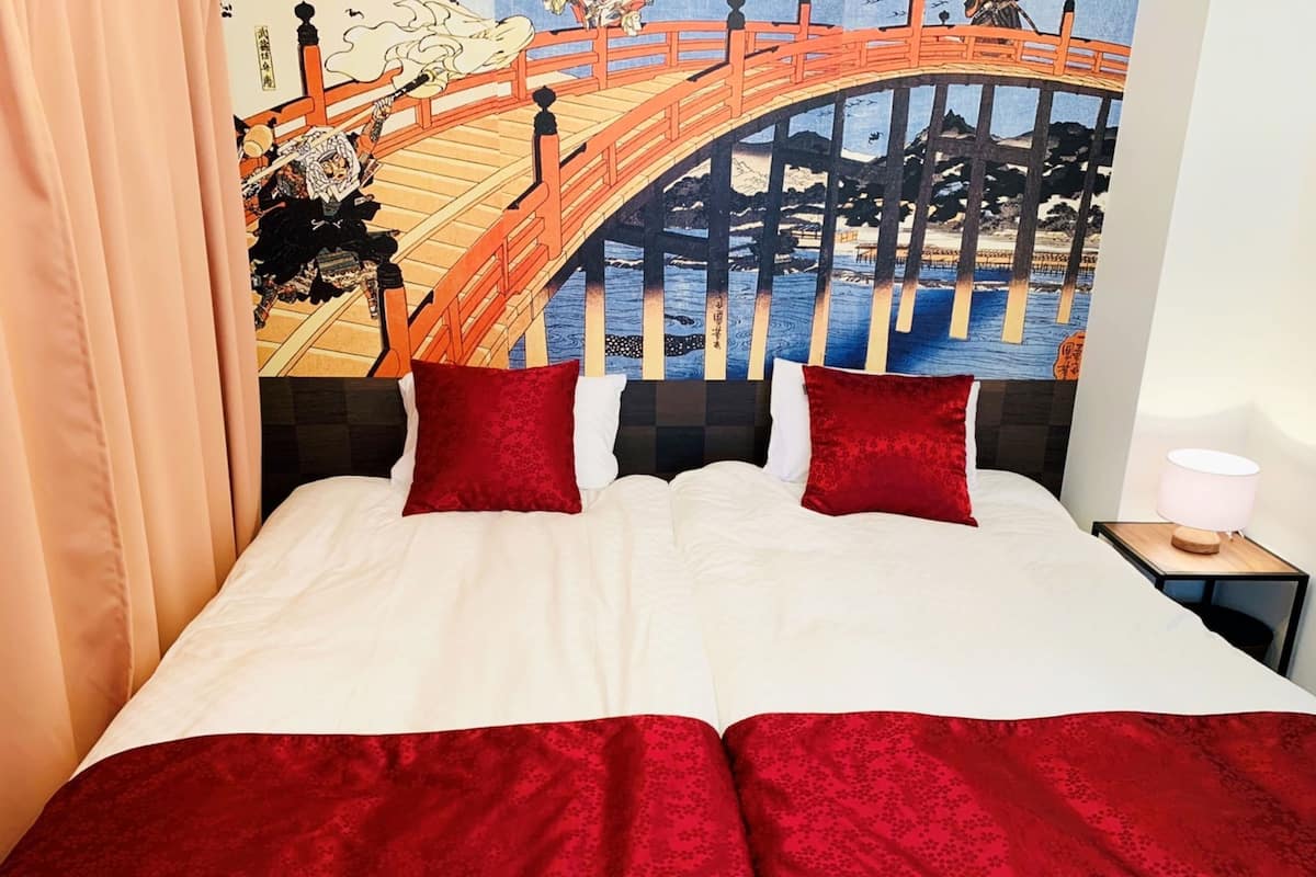 Blackout curtains, iron/ironing board, free WiFi, bed sheets