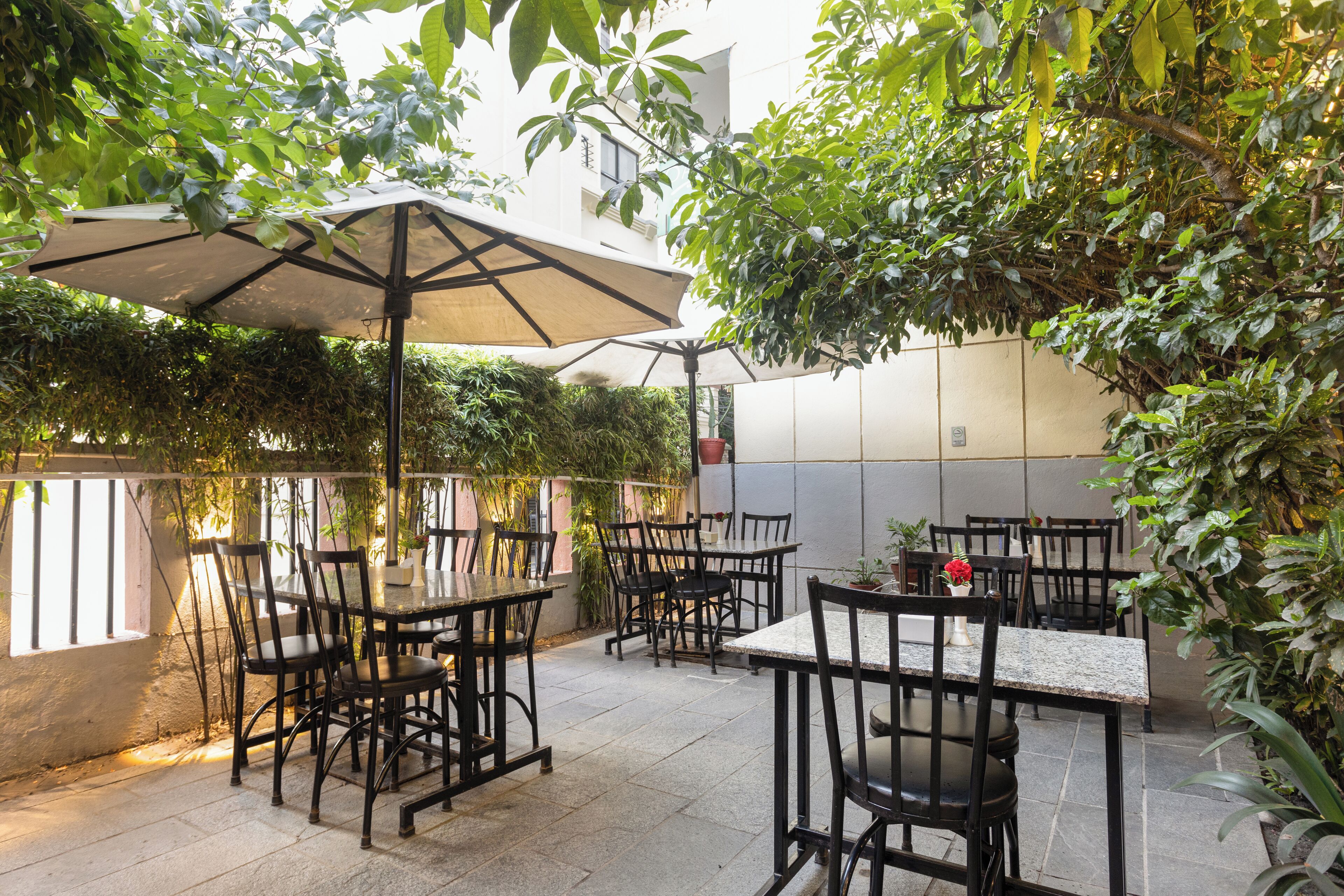 breakfast, lunch, dinner served; international cuisine, garden views