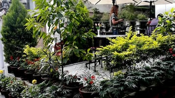 Breakfast, lunch, dinner served; international cuisine, garden views