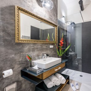 Bathroom shower - MOOo by the Castle (Prague)