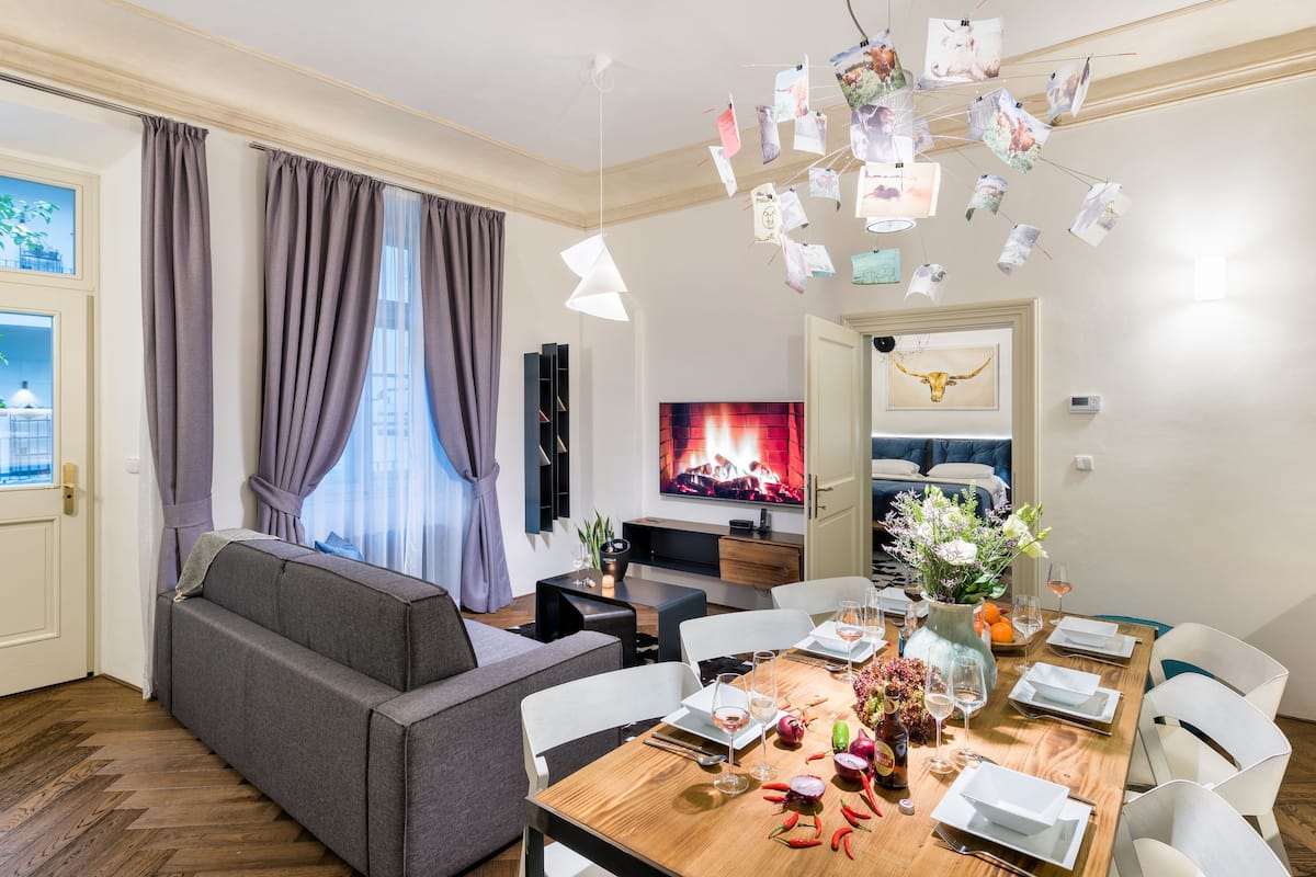 Apartment, 2 Bedrooms | Living area | Flat-screen TV