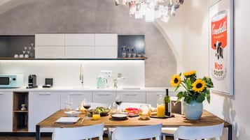 Apartment, 2 Bedrooms | Private kitchen | Fridge, microwave, stovetop, dishwasher