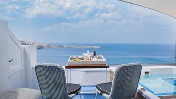 Villa Luxe, 1 chambre, baignoire à jets, vue colline | Vue sur la plage/l’océan