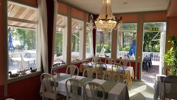 Lunch, dinner served; Scandinavian cuisine, garden views