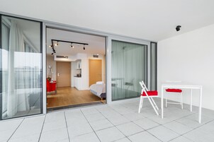 Attico panoramico, terrazzo, vista fiume | Terrazza/patio