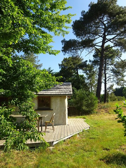 detached house in a bale of straw