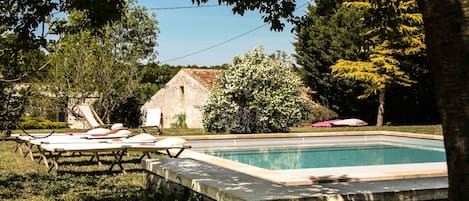 Piscine extérieure, piscine chauffée