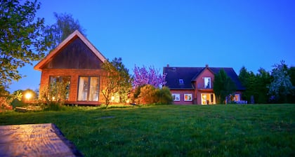 Ferienhaus für bis zu 12 Person an der Ostsee / Bodden mit Ruderboot Sauna