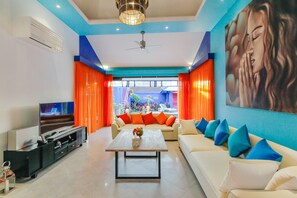 TV, DVD player, stereo, printers