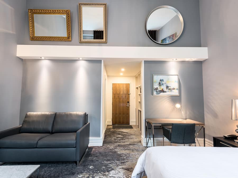 Deluxe Quadruple Room, 1 King Bed with Sofa bed, Park View | In-room safe, desk, soundproofing, iron/ironing board