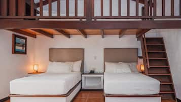 Villa Twin Bed | Tallelokero huoneessa, työpöytä, silitysrauta/-lauta, ilmainen Wi-Fi