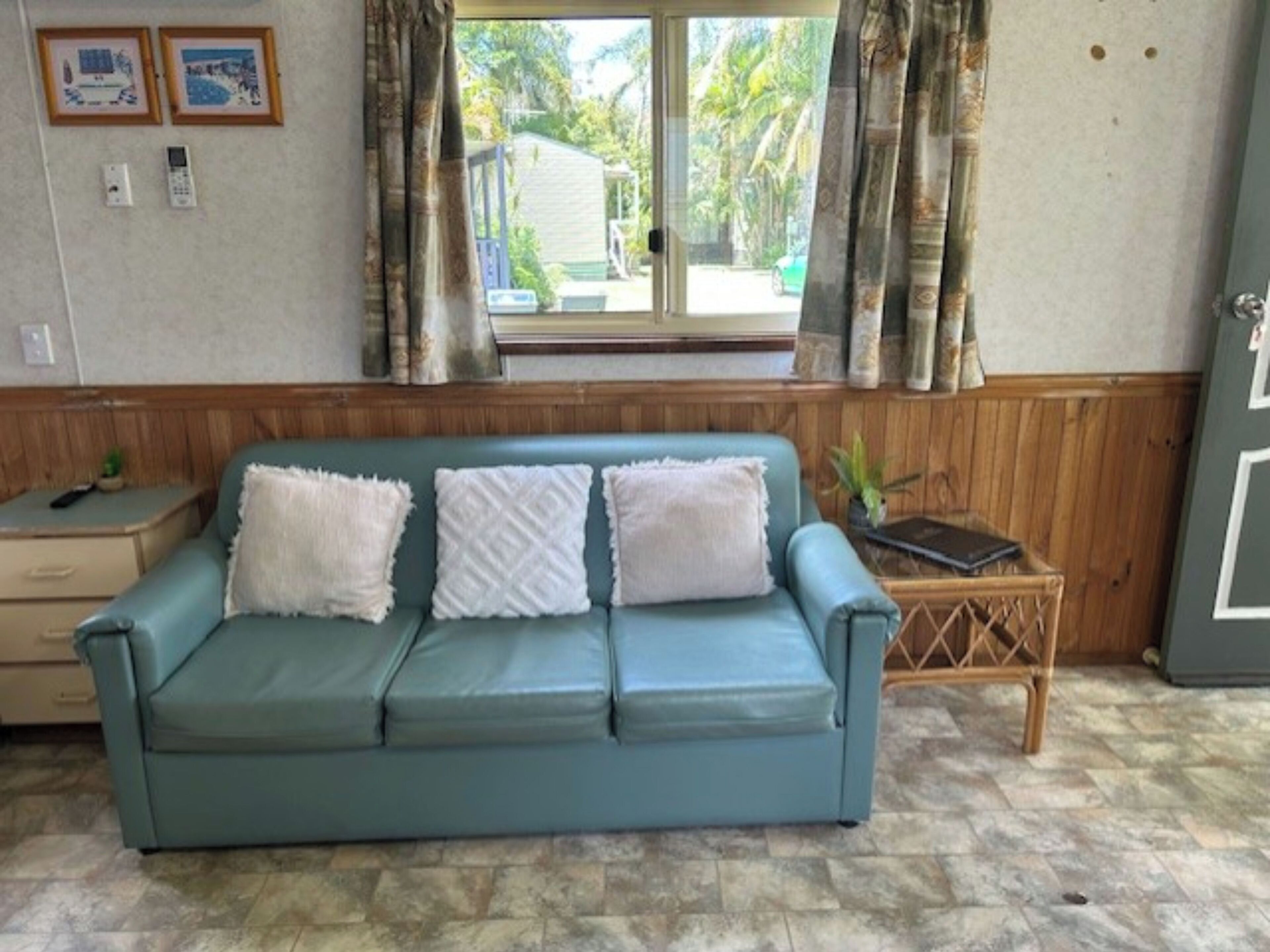 Economy 1 Bedroom Cabin - Pet Friendly | Living area | Flat-screen TV, DVD player