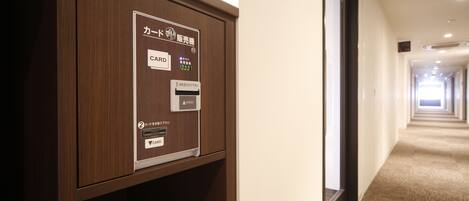 A card reader in a hotel hallway.