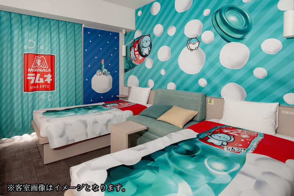 Habitación con 2 camas individuales (Morinaga Ramune) | Wifi gratis, ropa de cama y acceso para silla de ruedas