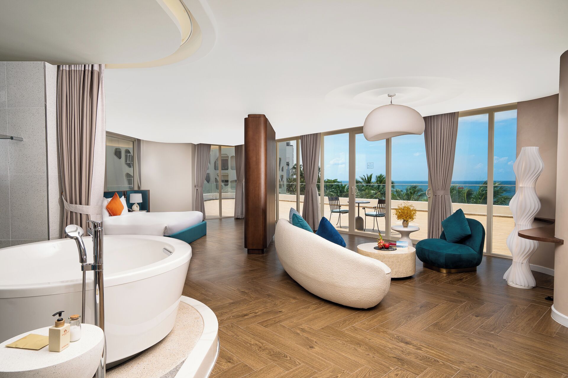 3 bedroom family suite (40-minute body massage for 6) | living area | 32-inch led tv with cable channels, tv