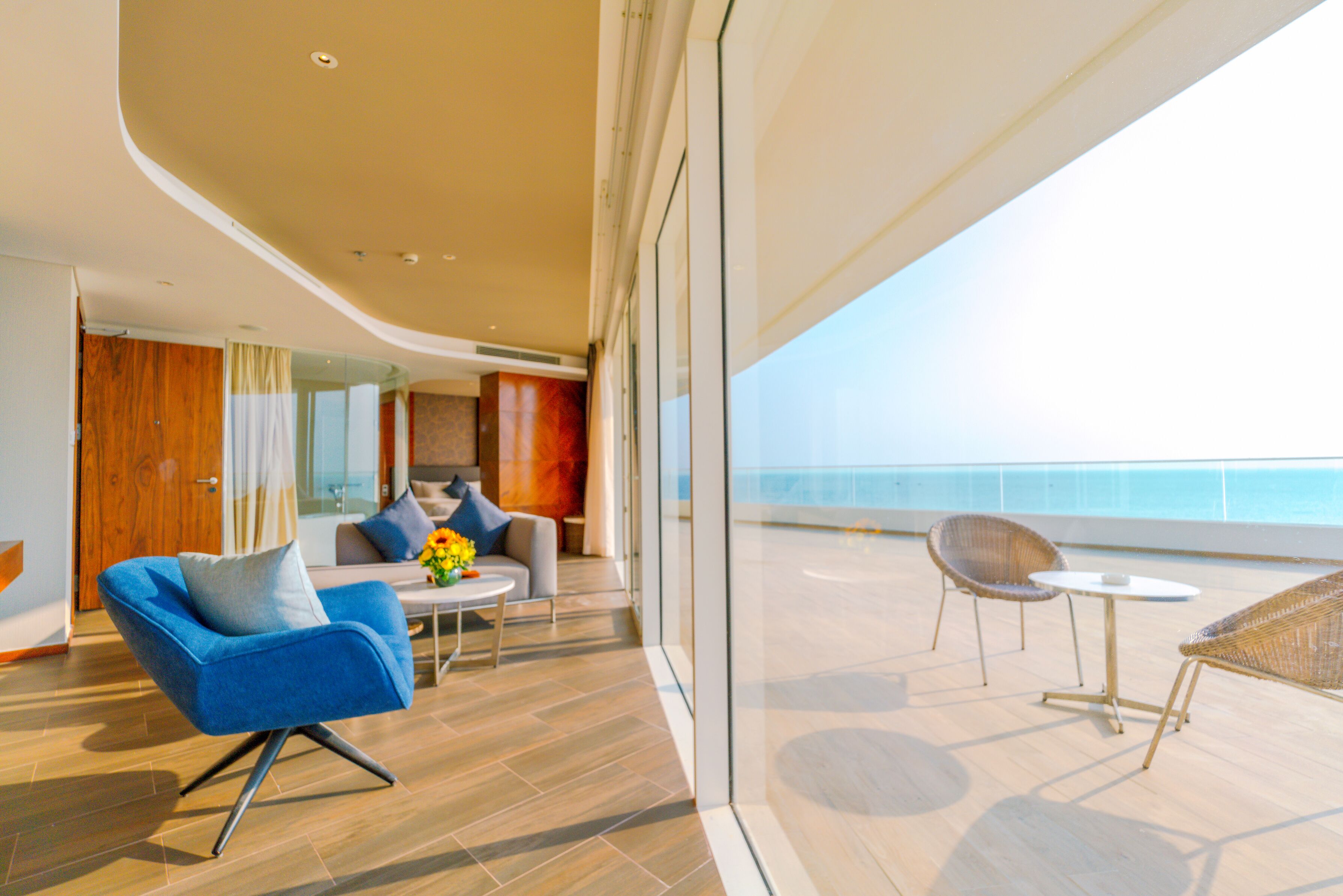 executive suite ocean view double room (40-minute body massage for 2) | balcony view