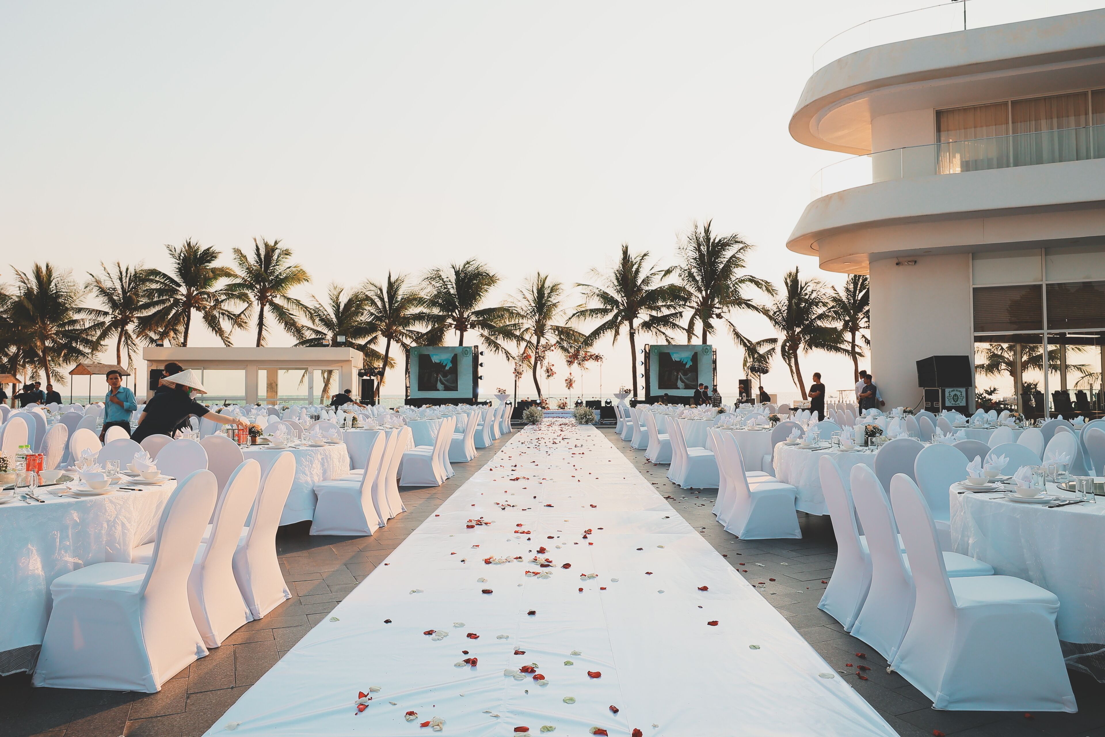 outdoor wedding area