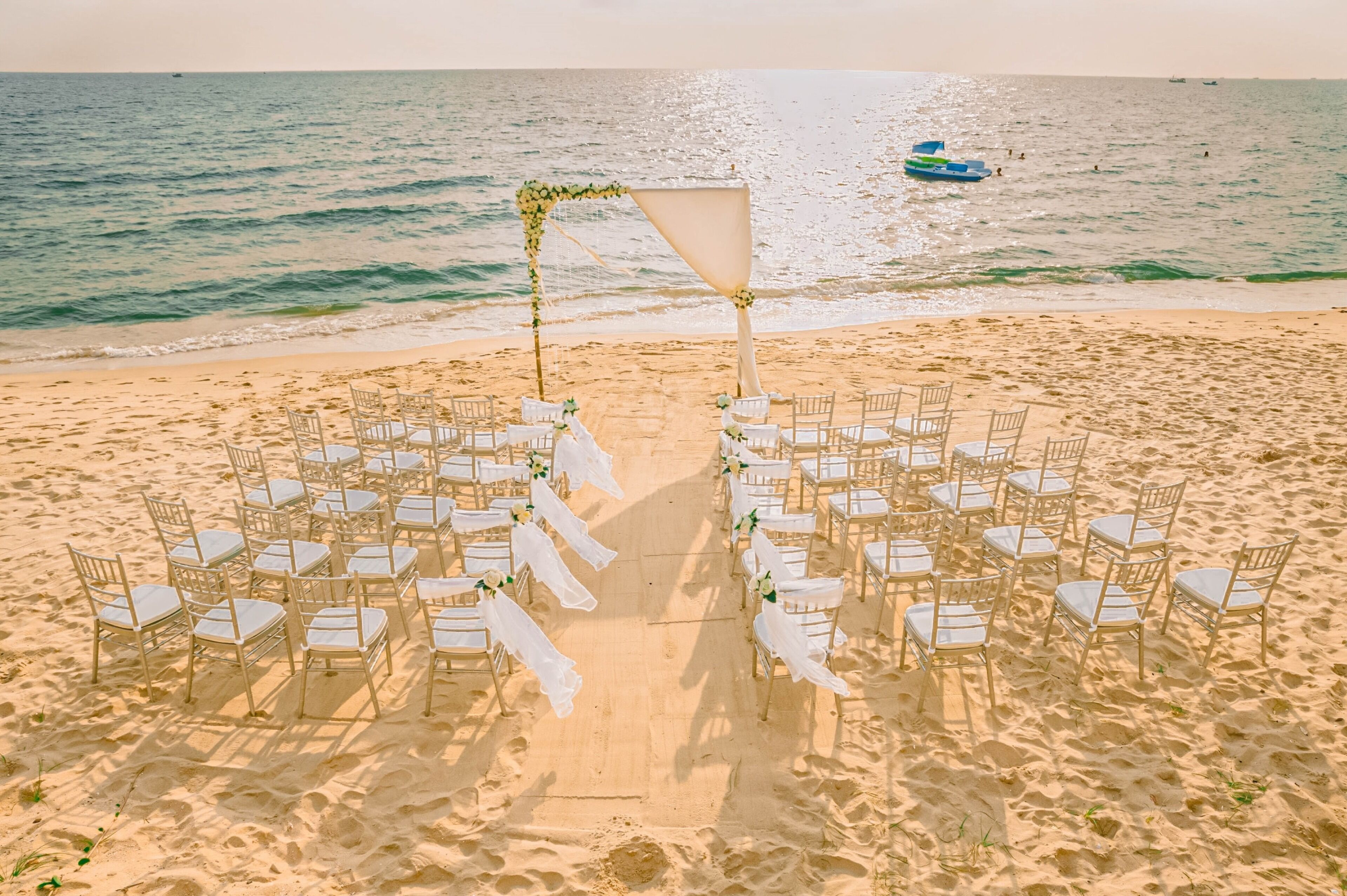 Outdoor wedding area