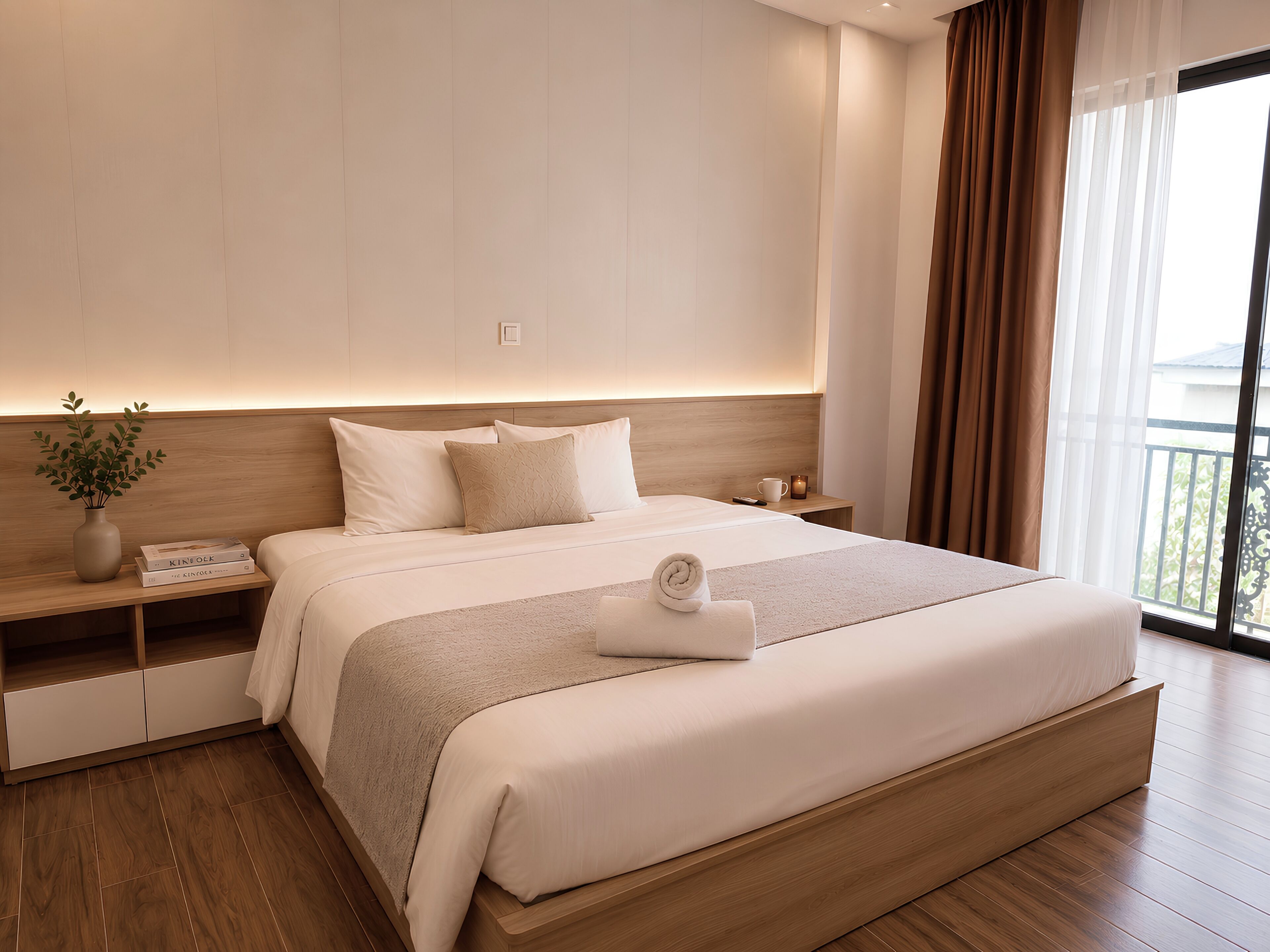 Deluxe Double Room, 1 King Bed, City View | Premium bedding, pillow-top beds, minibar, individually decorated