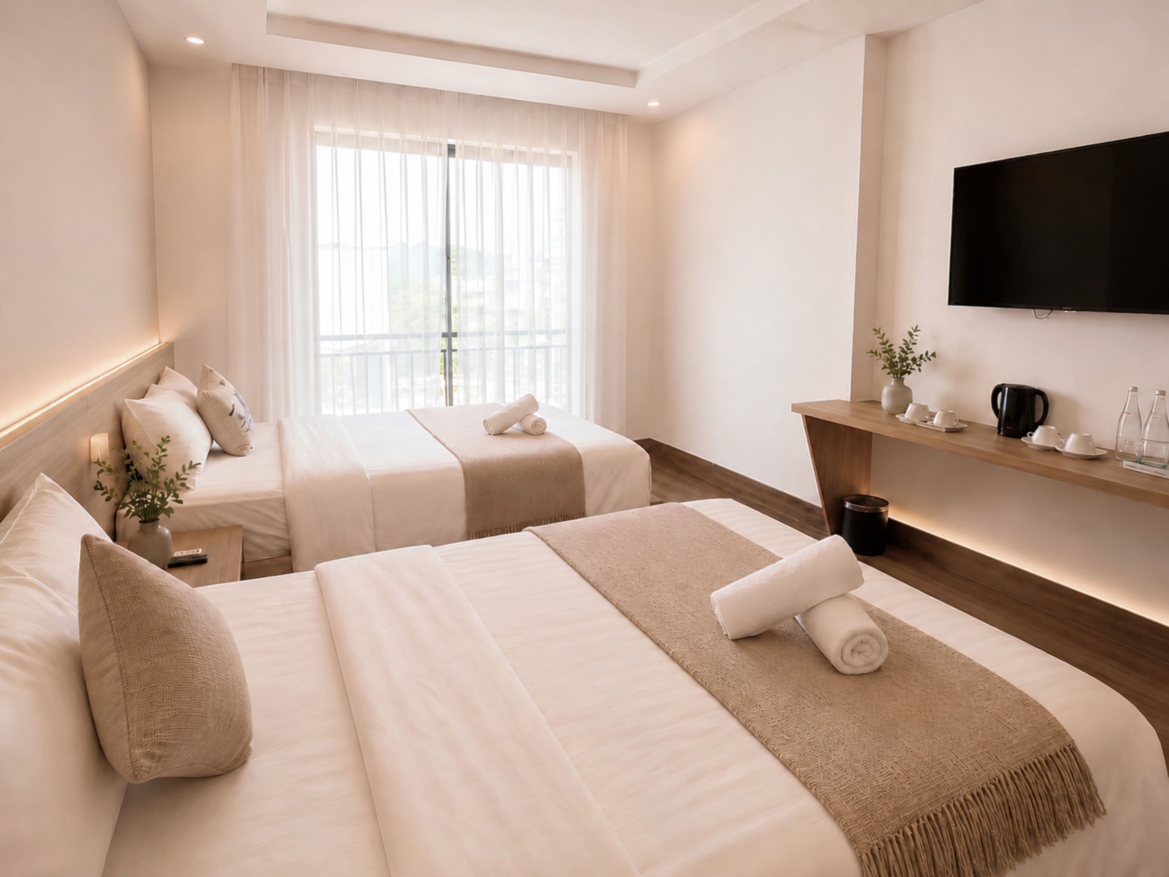 Luxury Studio Suite, Balcony, City View | Premium bedding, pillow-top beds, minibar, individually decorated