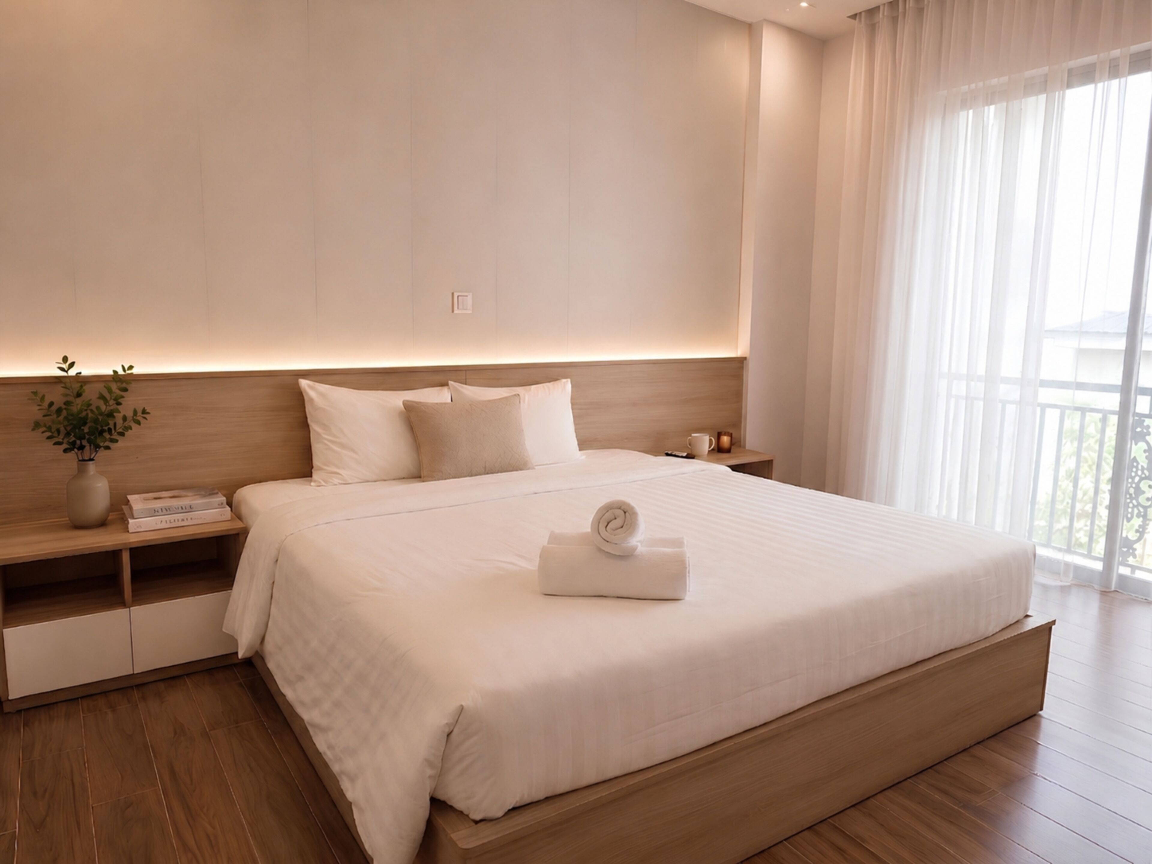 Deluxe Double Room, 1 King Bed, City View | Premium bedding, pillowtop beds, minibar, desk