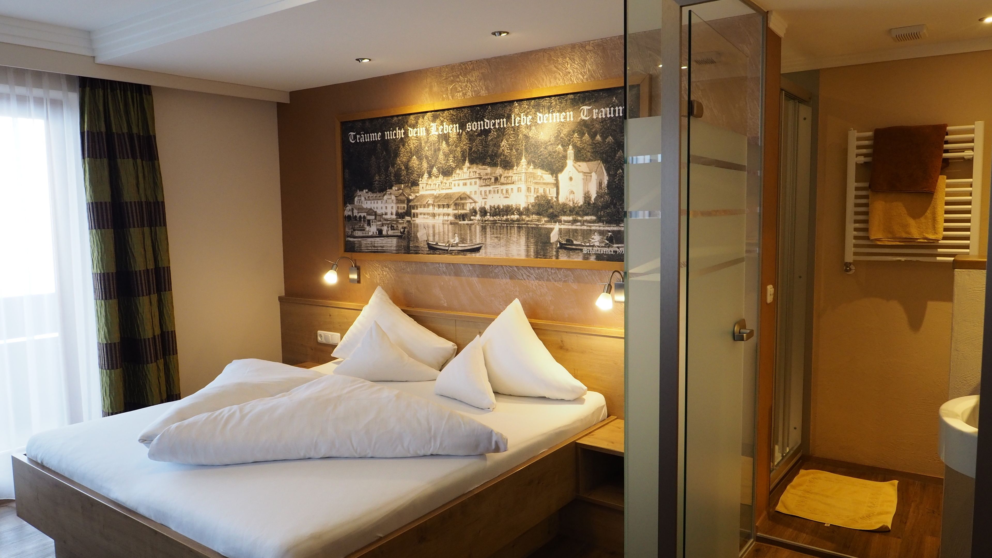 comfort double room (large) | bathroom | hair dryer, towels