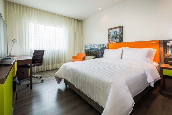 Premium bedding, down duvets, Select Comfort beds, in-room safe