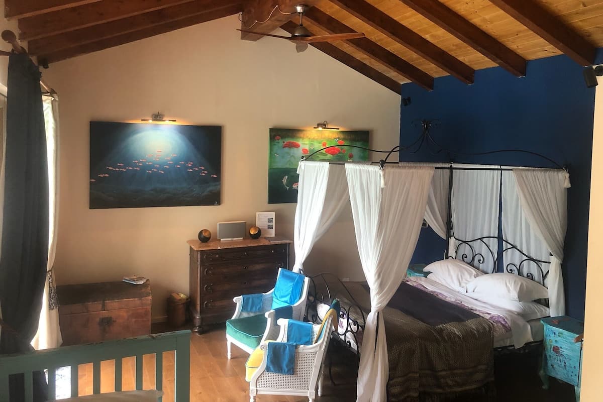 Deluxe vierpersoonskamer | 1 slaapkamer, luxe beddengoed, bedden met traagschuimmatras