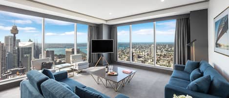 顶层房, 3 间卧室 (Sydney) | 起居区 | 平板电视、iPad、DVD 播放器、iPod 基座