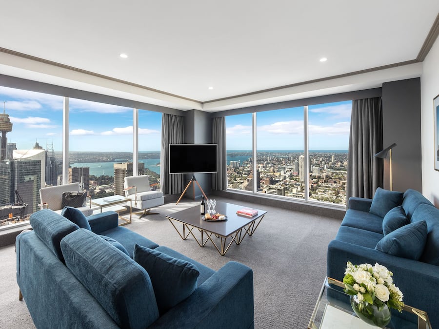 3 Bedroom Sydney Penthouse | Living area | Flat-screen TV, iPad, DVD player, iPod dock