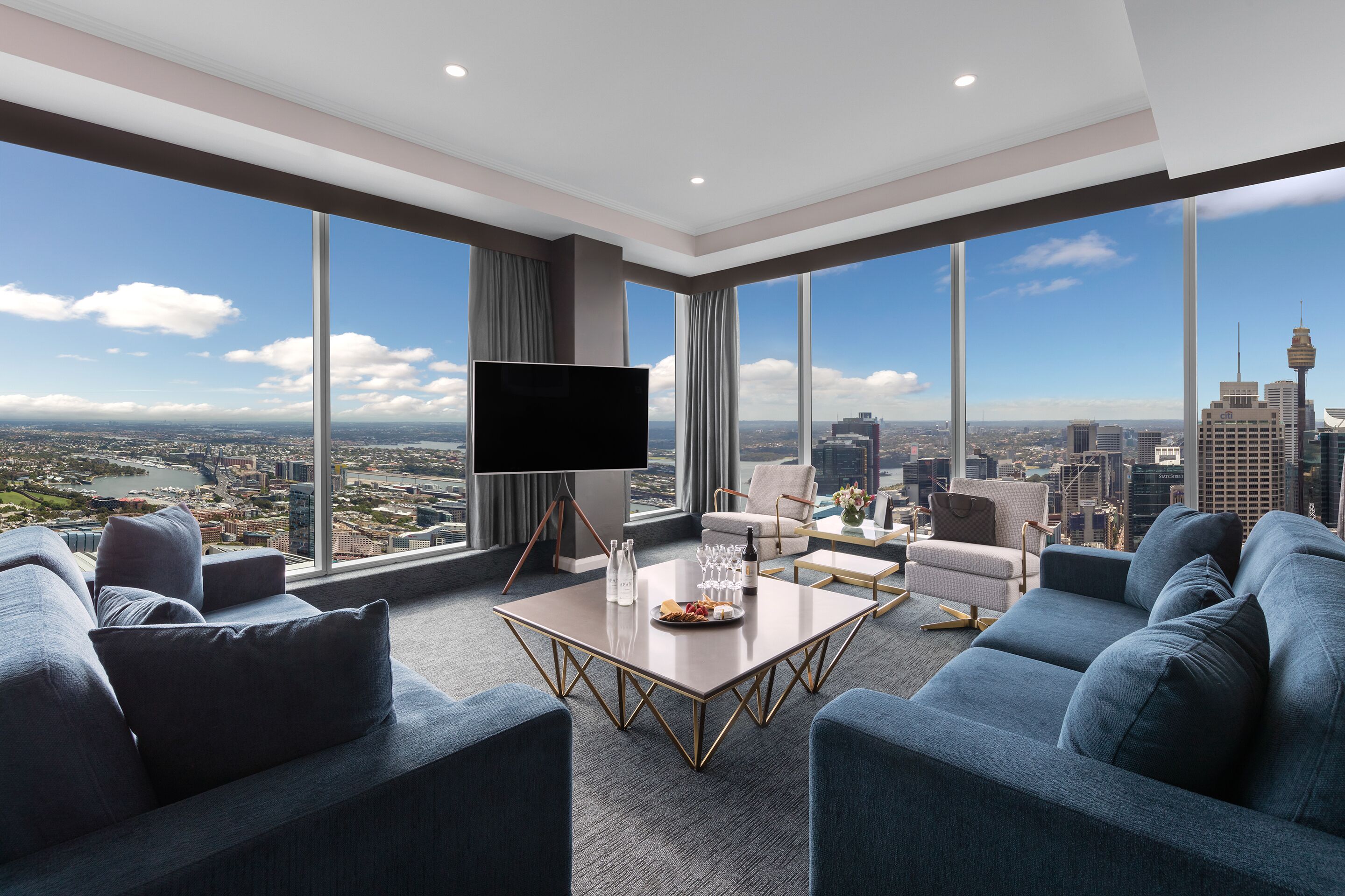 3 Bedroom Icon Penthouse | Living area | Flat-screen TV, iPad, DVD player, iPod dock
