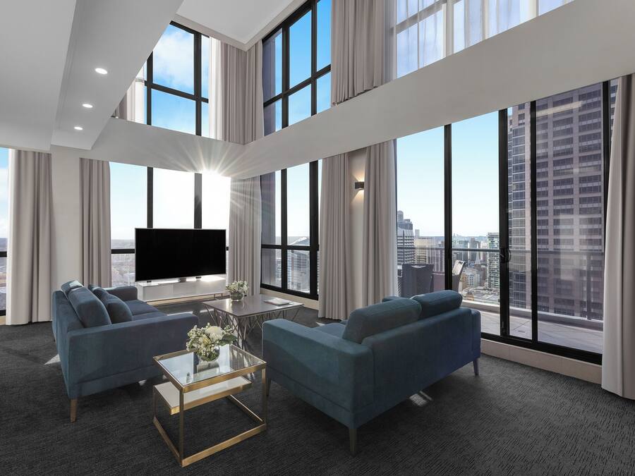 Penthouse, 3 Schlafzimmer (West) | Wohnbereich
