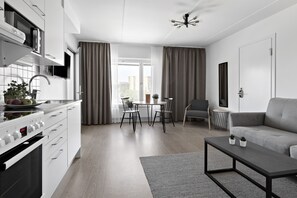 One-bedroom Apartment | Blackout drapes, soundproofing, free WiFi, bed sheets - Forenom Aparthotel Stockholm Flemingsberg (Huddinge)