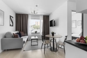 Apartment | Living area | 32-inch flat-screen TV with cable channels, TV