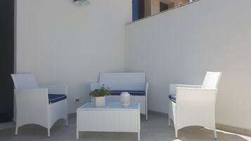 Quarto casal luxo, terraço | Terraço/pátio