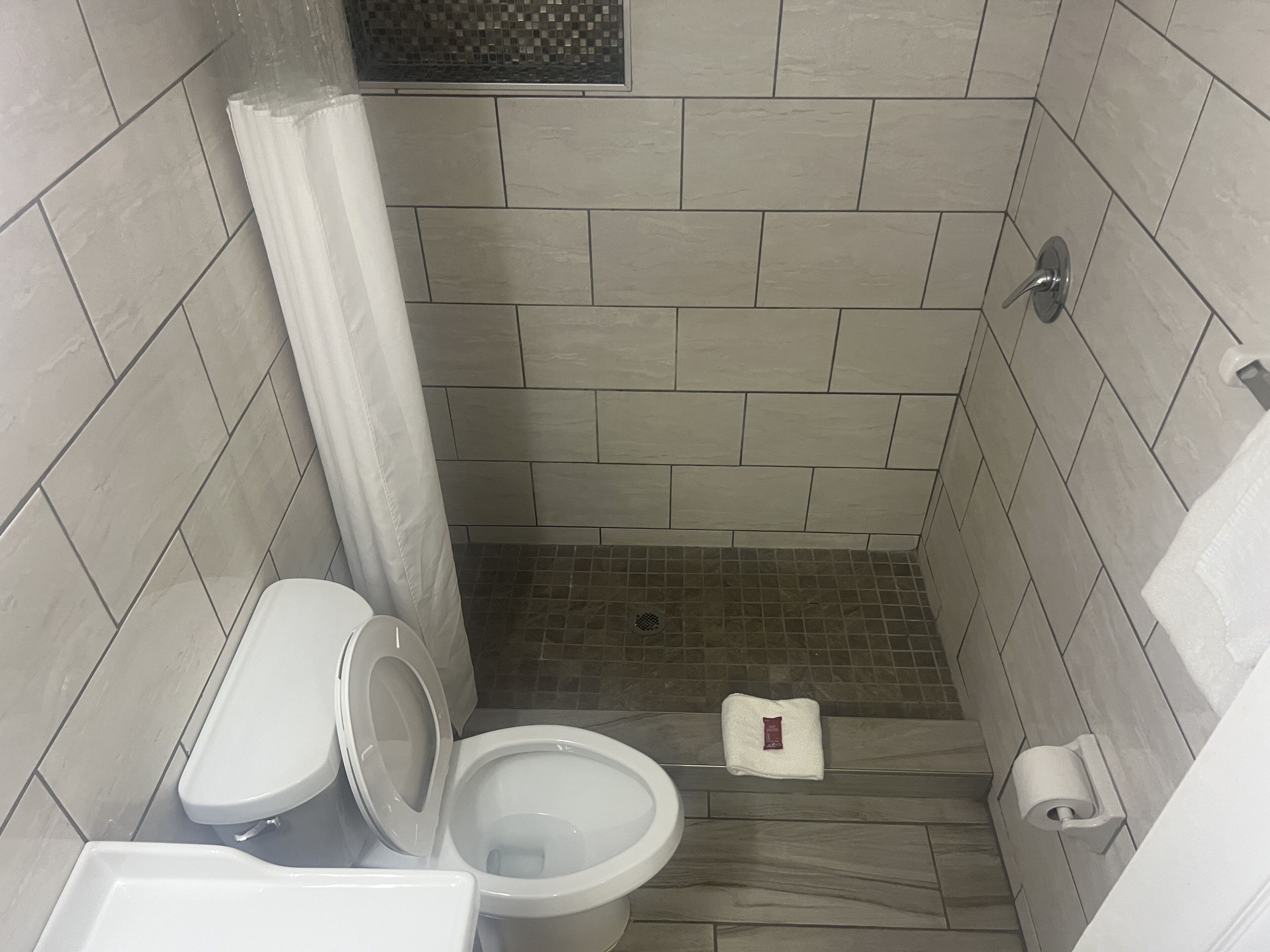 classic room, 2 double beds, non smoking | bathroom | shower, free toiletries, towels, toilet paper