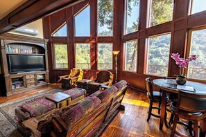 TV, books - Waterfall Lodge near Yosemite. Playground, Hot Tub (Oakhurst)