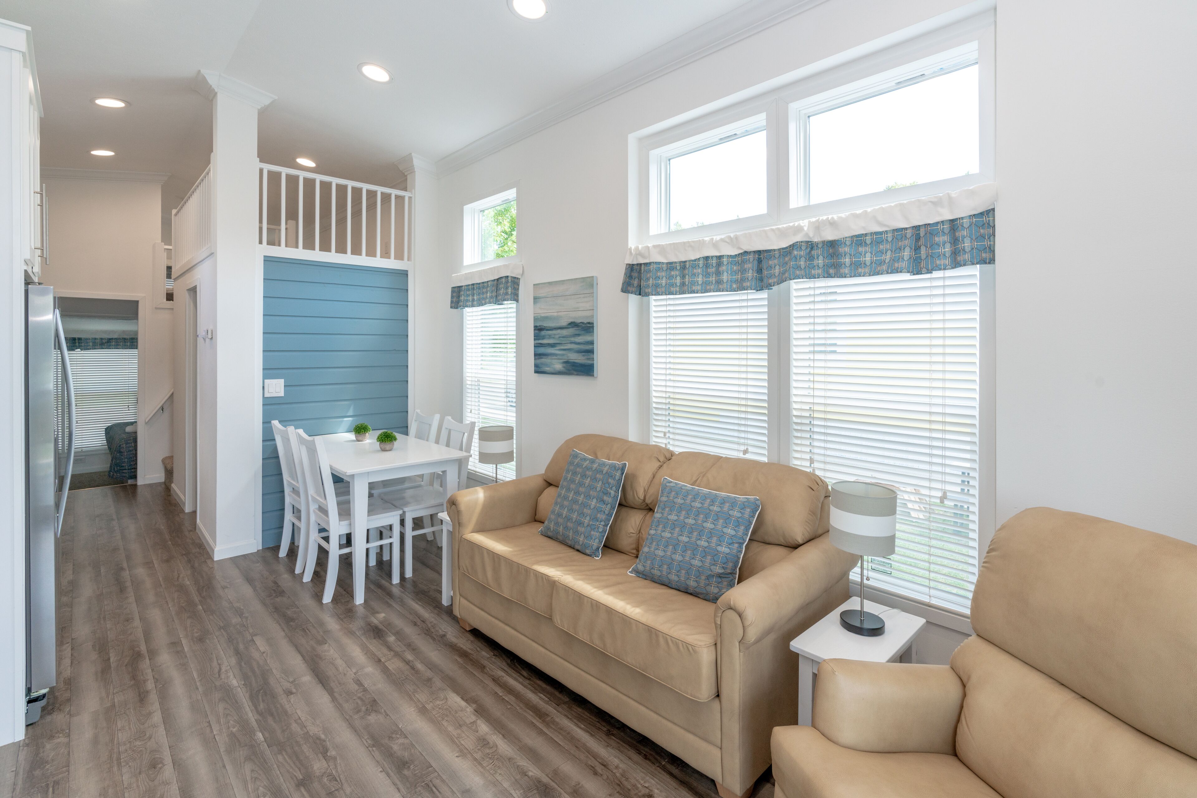 Cottage, 1 Bedroom, with Loft (Limited linens included) | Living room | Flat-screen TV, fireplace