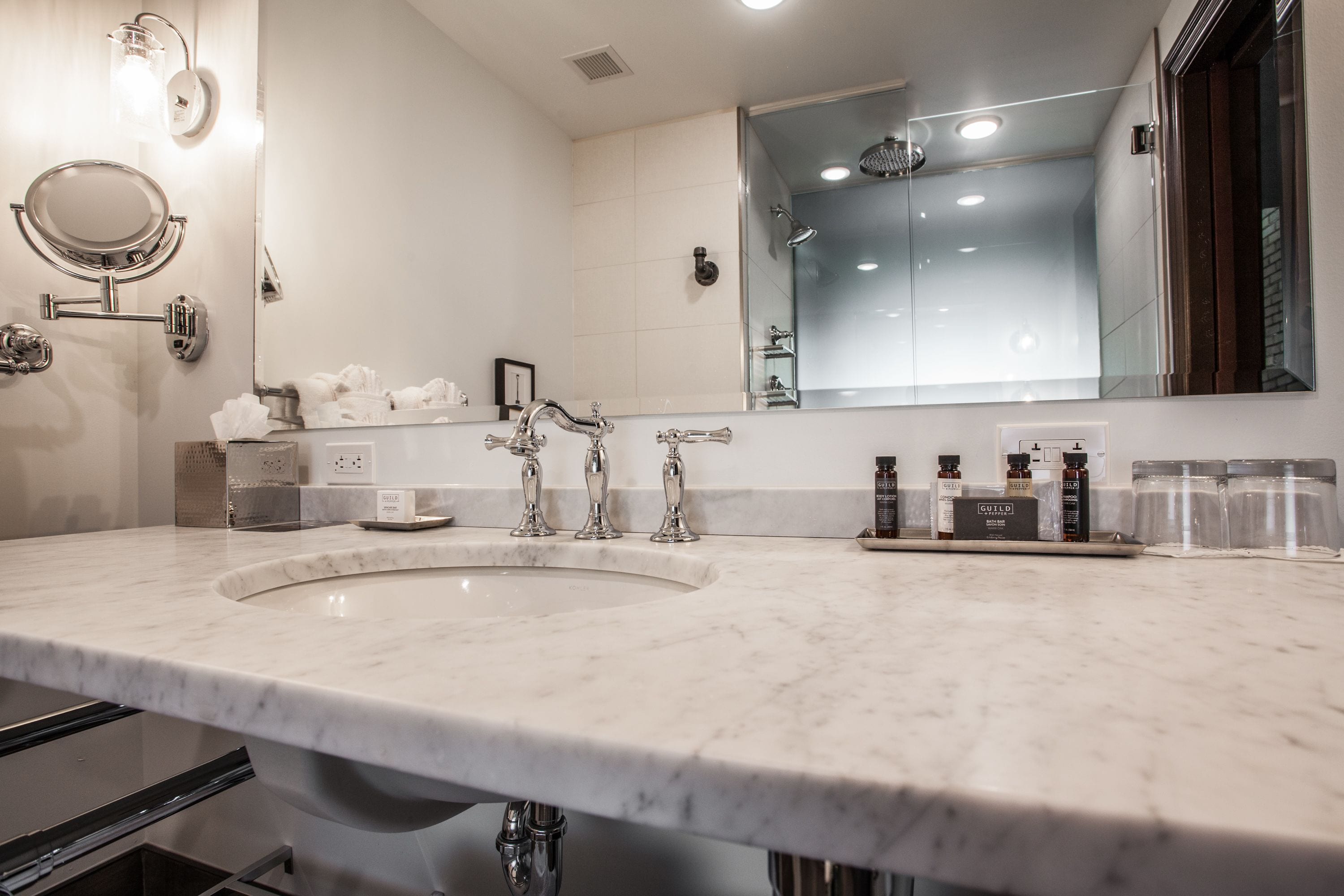 heritage room qq | bathroom | shower, rainfall showerhead, free toiletries, hair dryer