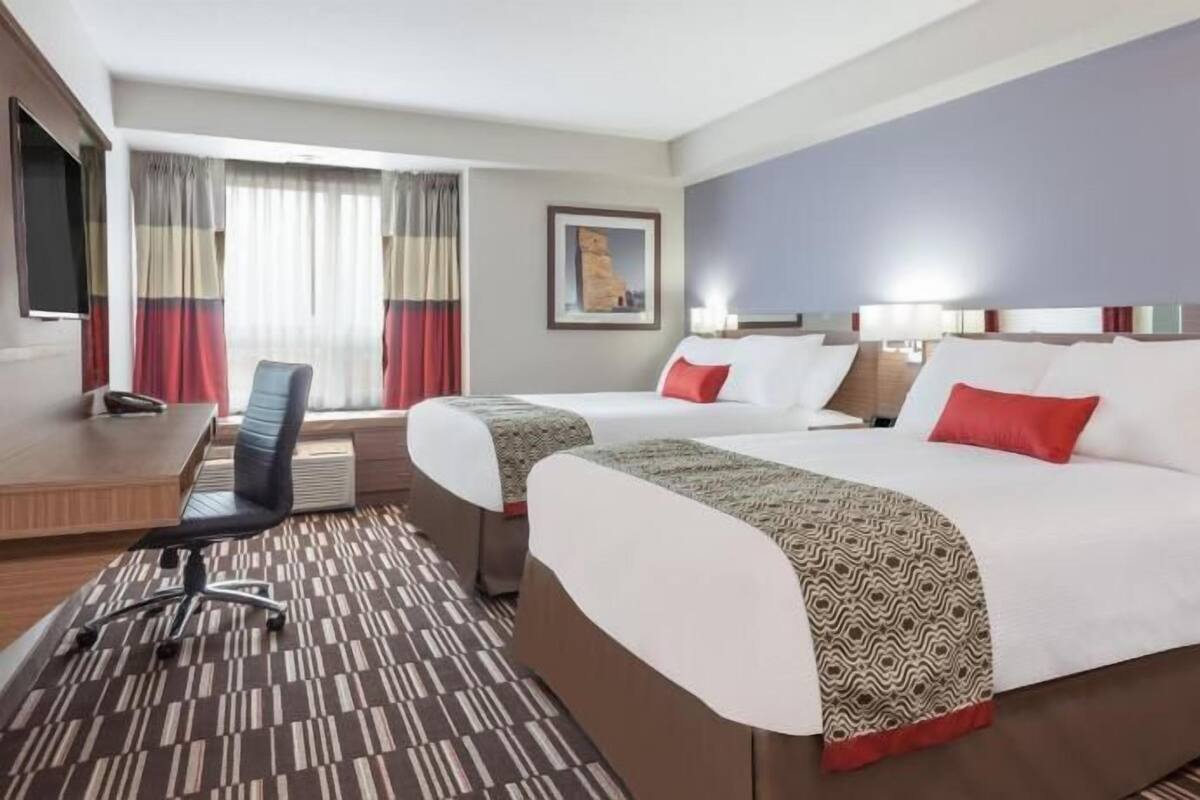 Desk, blackout drapes, iron/ironing board, free WiFi