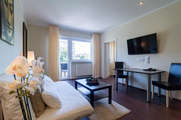 Hypo-allergenic bedding, desk, soundproofing, iron/ironing board