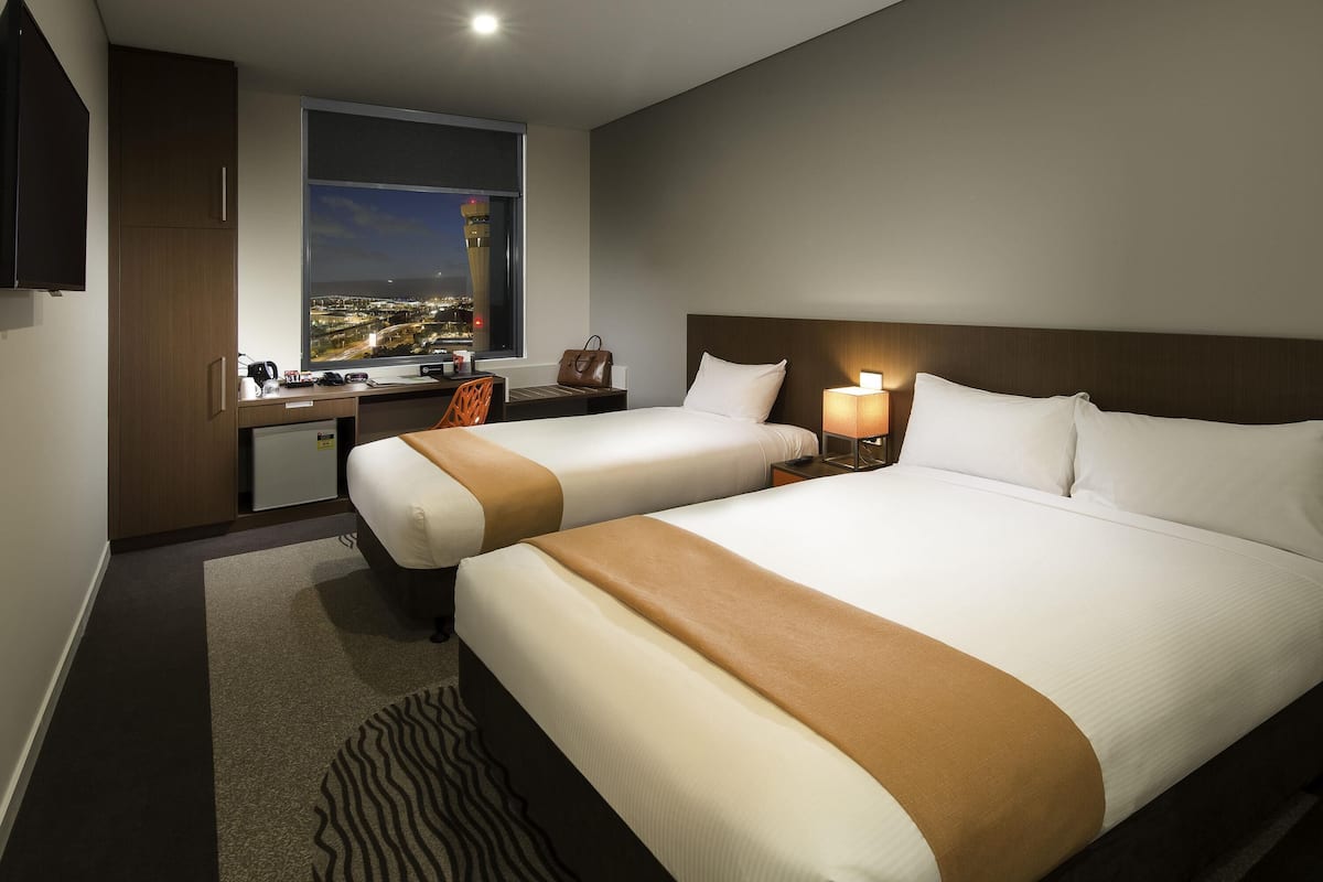 standard twin room, multiple beds | in-room safe, desk, soundproofing, iron/ironing board