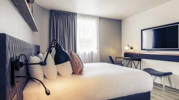 Quarto família, 1 cama de casal e sofá-cama | Lençóis italianos Frette, roupas de cama premium, cofres nos quartos