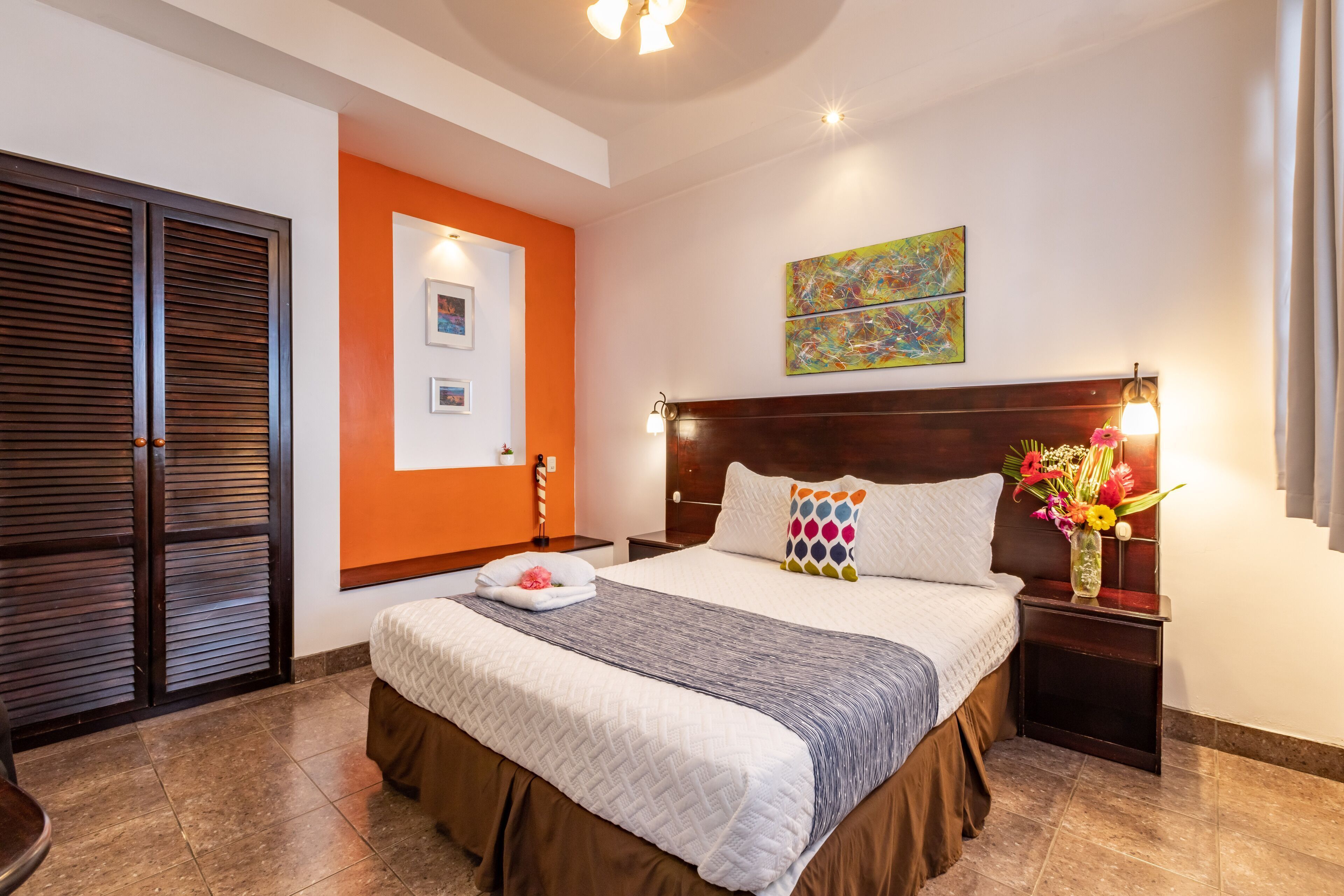Blackout drapes, iron/ironing board, free WiFi, bed sheets