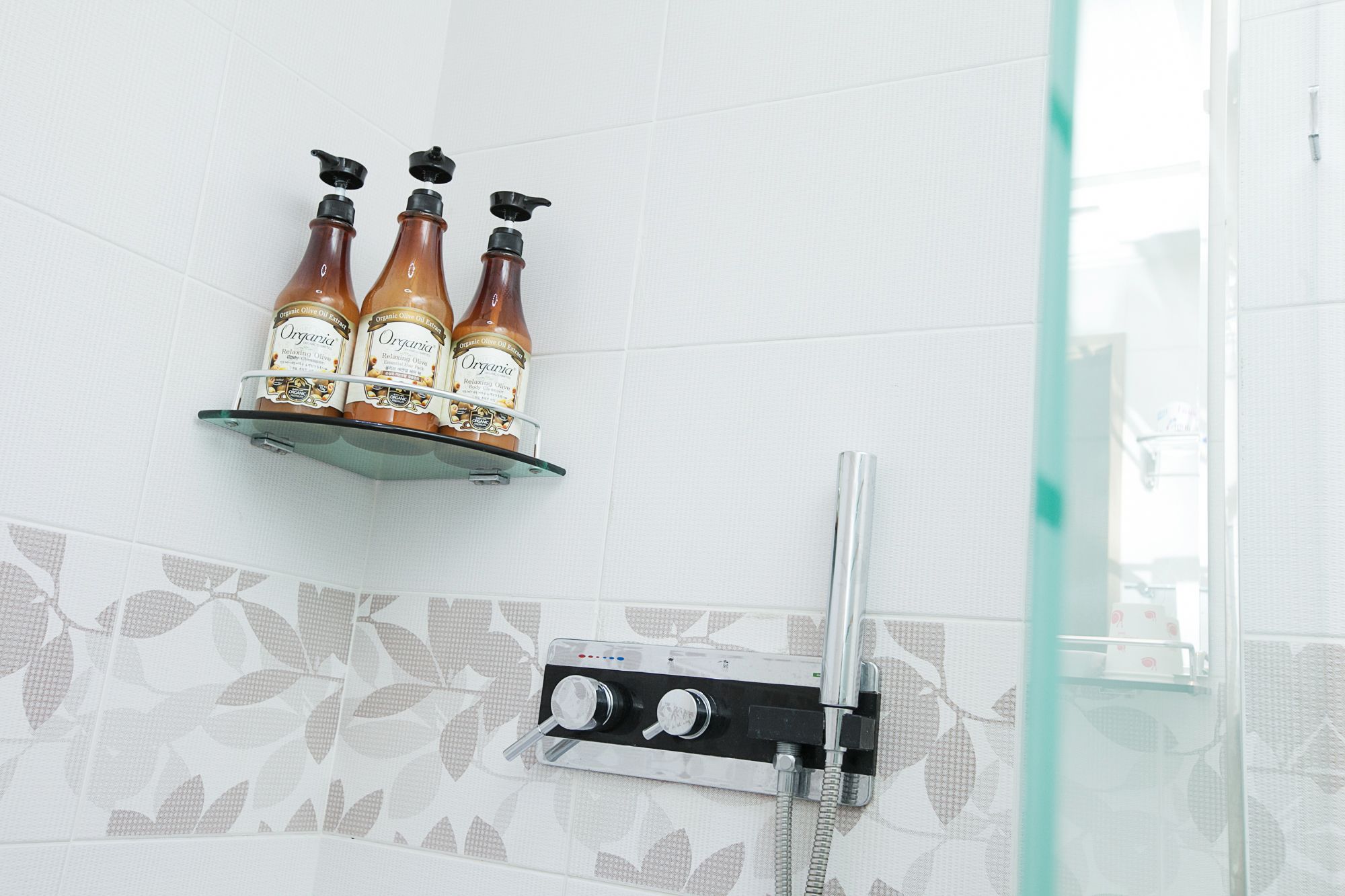 shower, slippers, bidet, towels